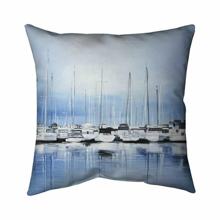 FONDO 20 x 20 in. Boats At The Dock-Double Sided Print Indoor Pillow FO2793937